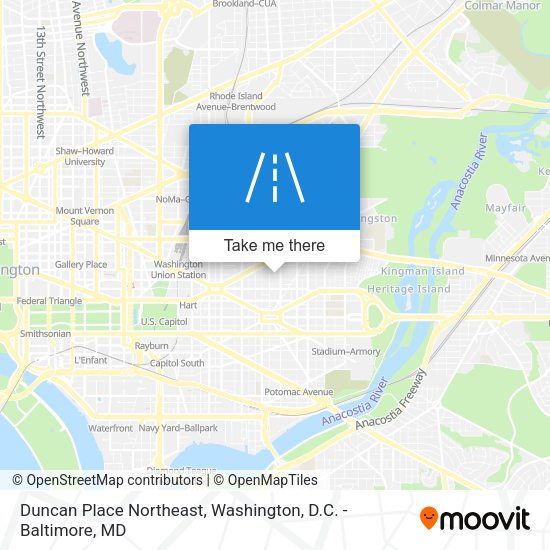Duncan Place Northeast map