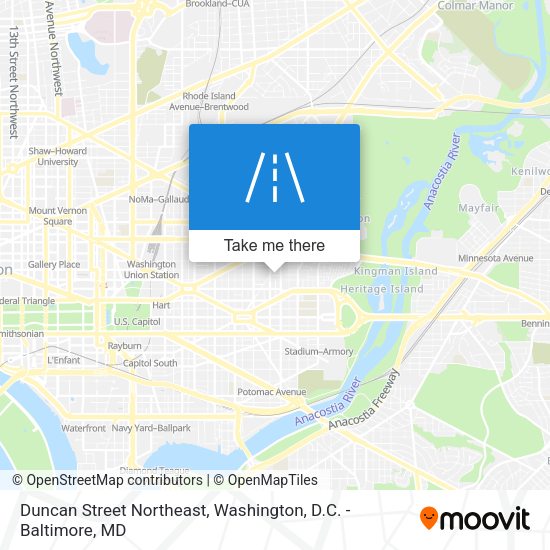Duncan Street Northeast map