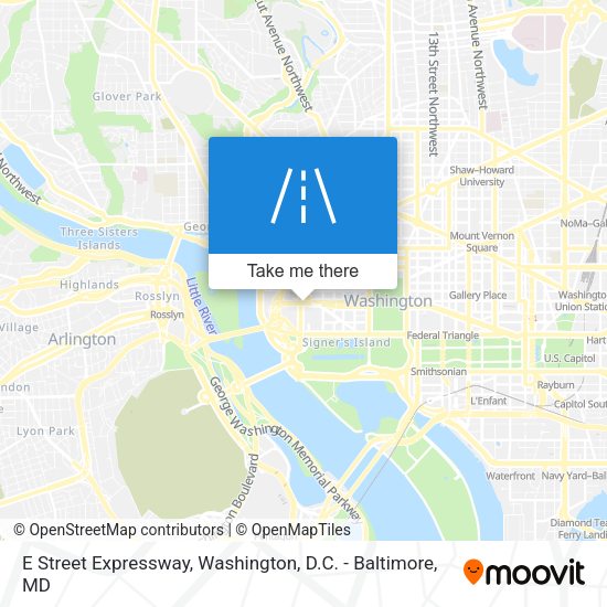 E Street Expressway map