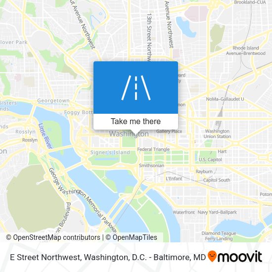 Mapa de E Street Northwest