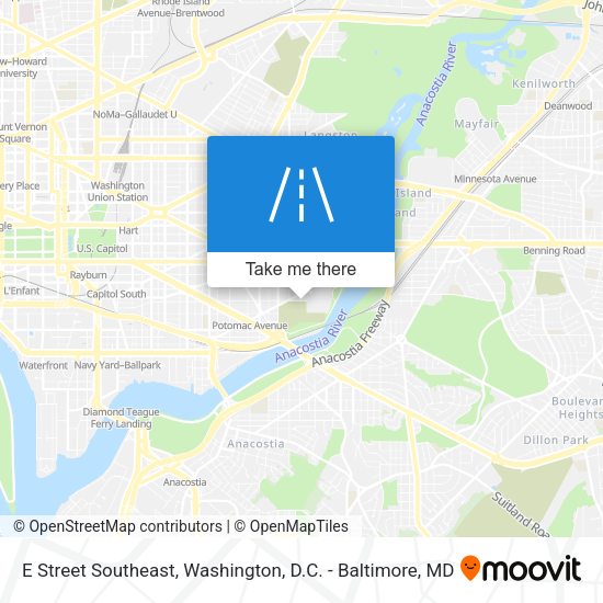 Mapa de E Street Southeast