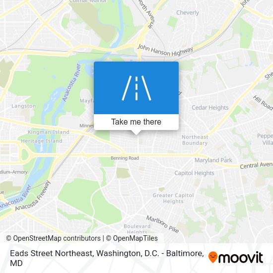 Eads Street Northeast map