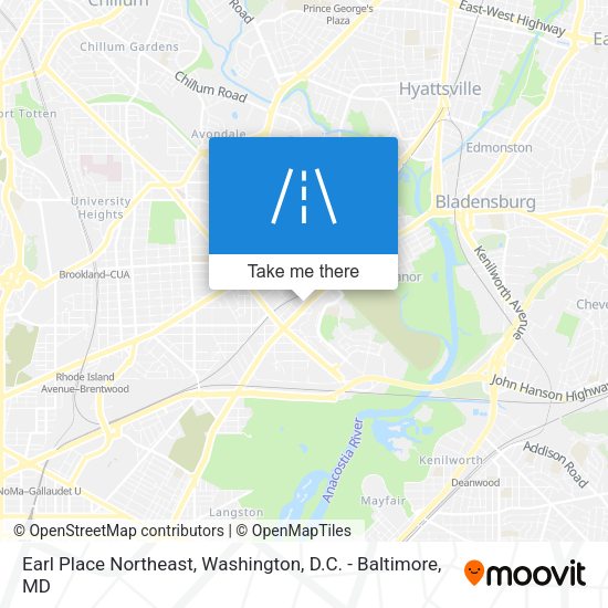 Mapa de Earl Place Northeast