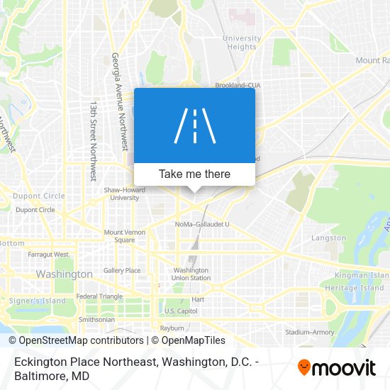 Mapa de Eckington Place Northeast