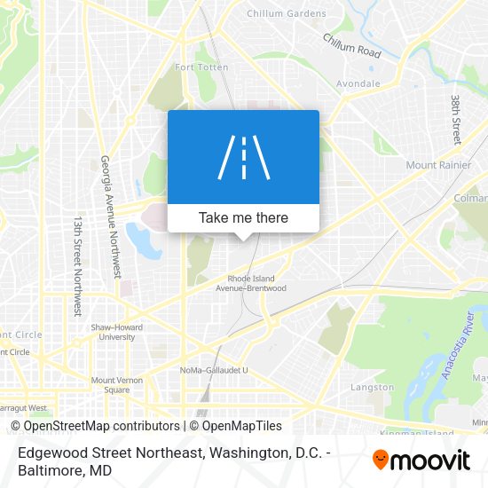 Mapa de Edgewood Street Northeast