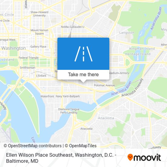 Ellen Wilson Place Southeast map
