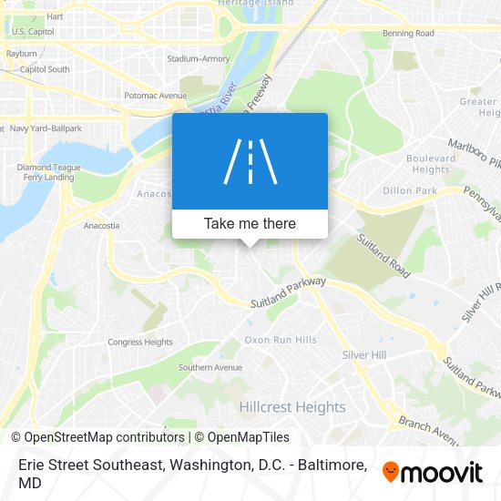Mapa de Erie Street Southeast