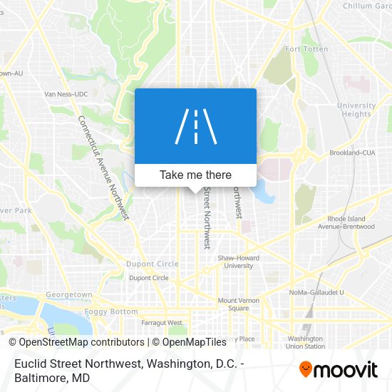 Euclid Street Northwest map