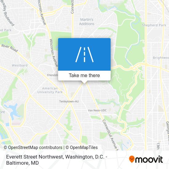 Everett Street Northwest map