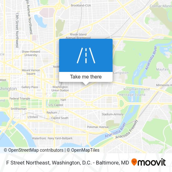 F Street Northeast map