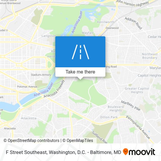 F Street Southeast map