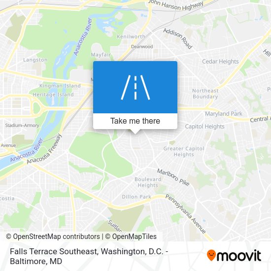 Mapa de Falls Terrace Southeast