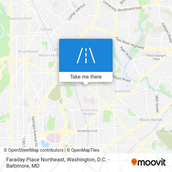 Faraday Place Northeast map