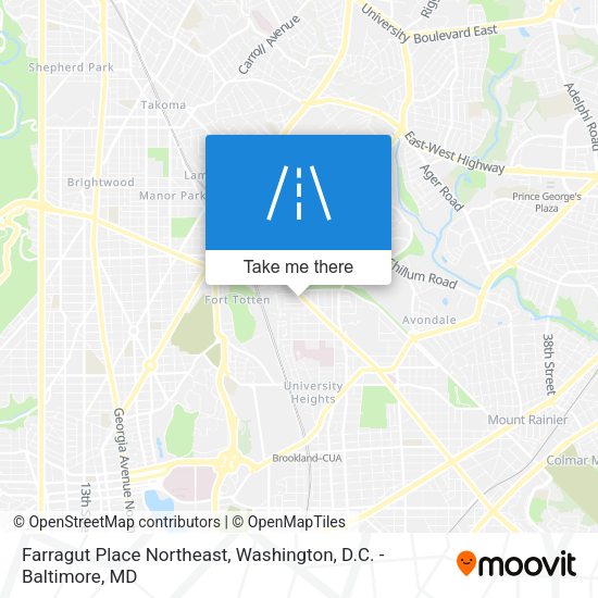 Farragut Place Northeast map