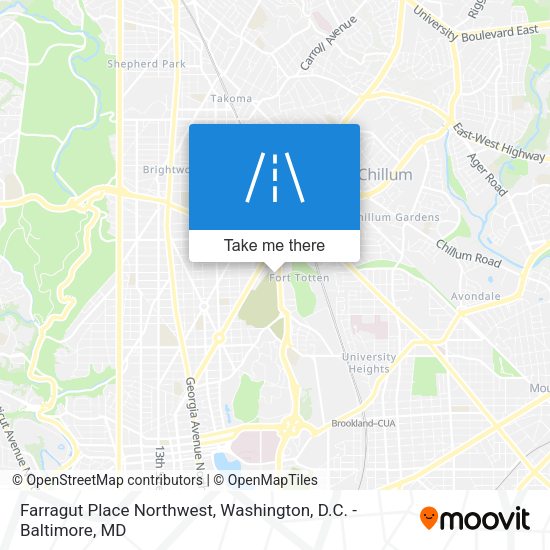 Farragut Place Northwest map