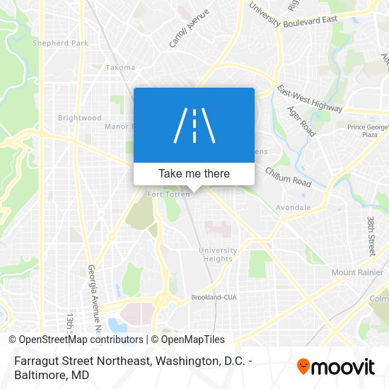 Farragut Street Northeast map