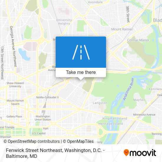 Fenwick Street Northeast map