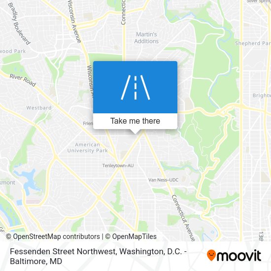 Mapa de Fessenden Street Northwest