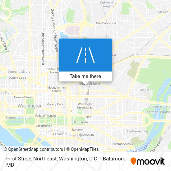 First Street Northeast map