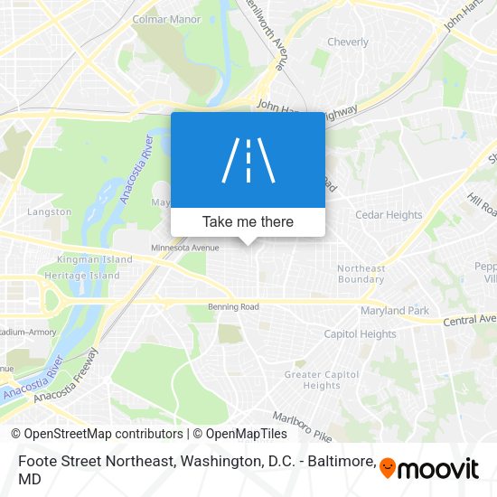 Mapa de Foote Street Northeast