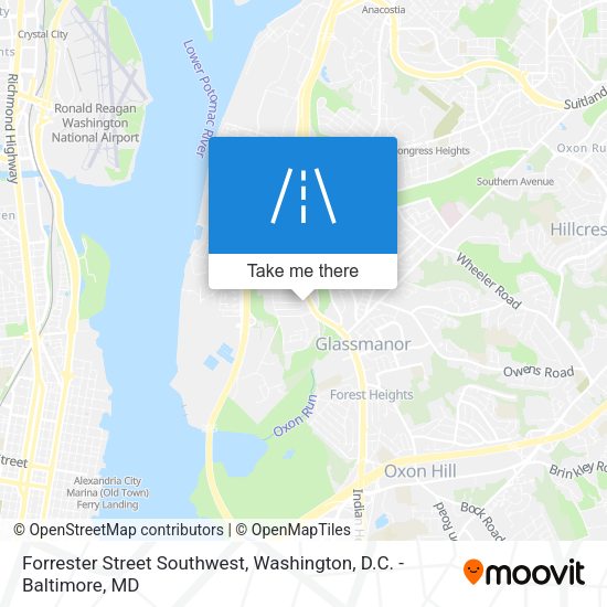 Forrester Street Southwest map