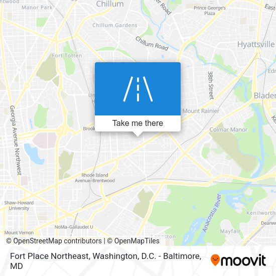 Mapa de Fort Place Northeast