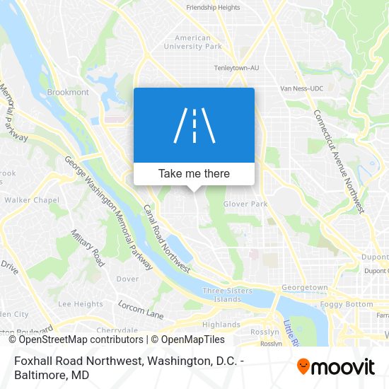 Mapa de Foxhall Road Northwest