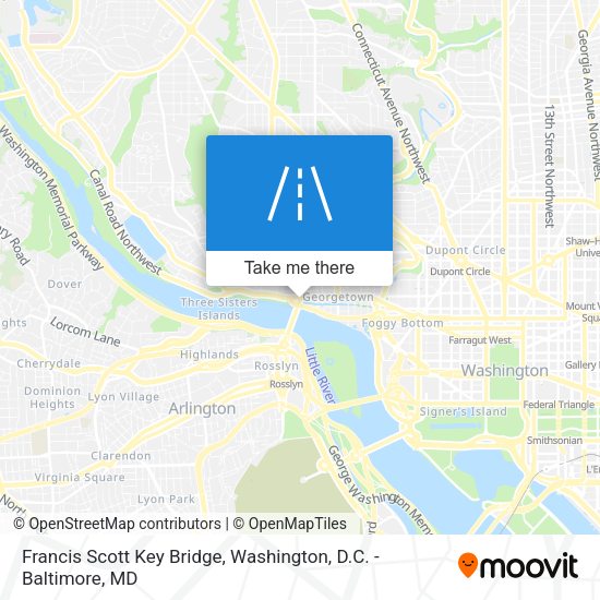Mapa de Francis Scott Key Bridge
