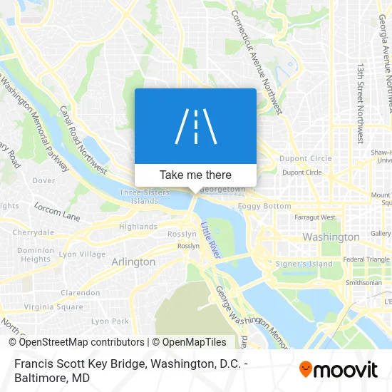 Francis Scott Key Bridge map