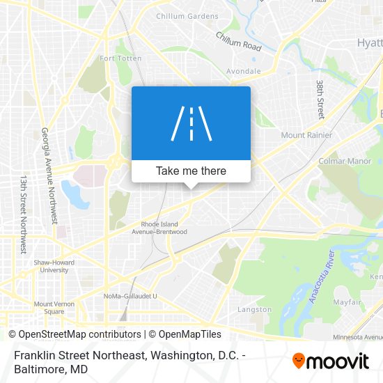Mapa de Franklin Street Northeast