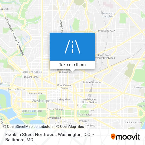 Franklin Street Northwest map