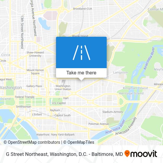 G Street Northeast map