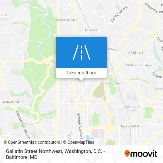 Mapa de Gallatin Street Northwest