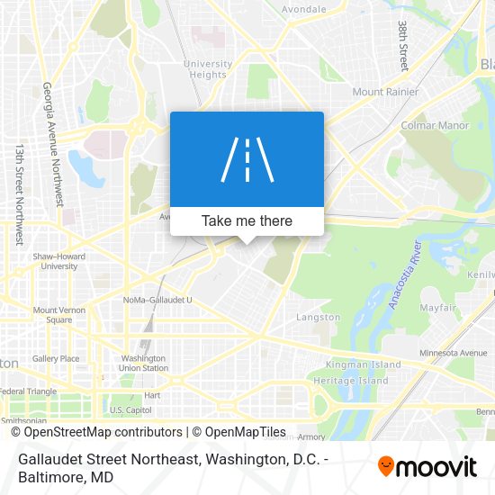 Gallaudet Street Northeast map