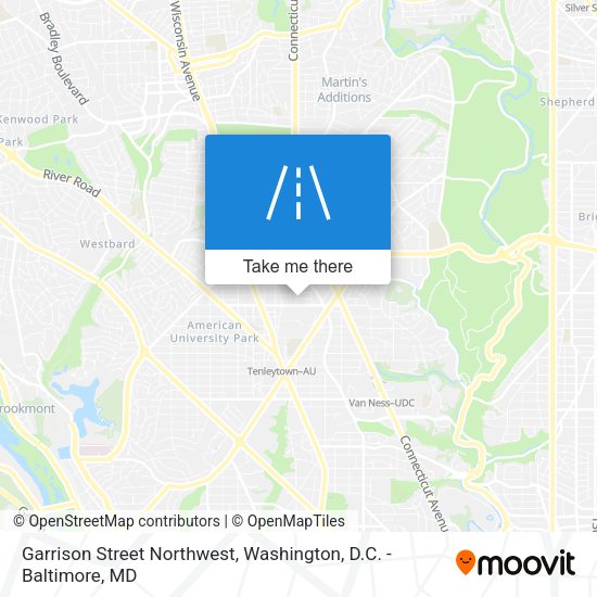 Garrison Street Northwest map