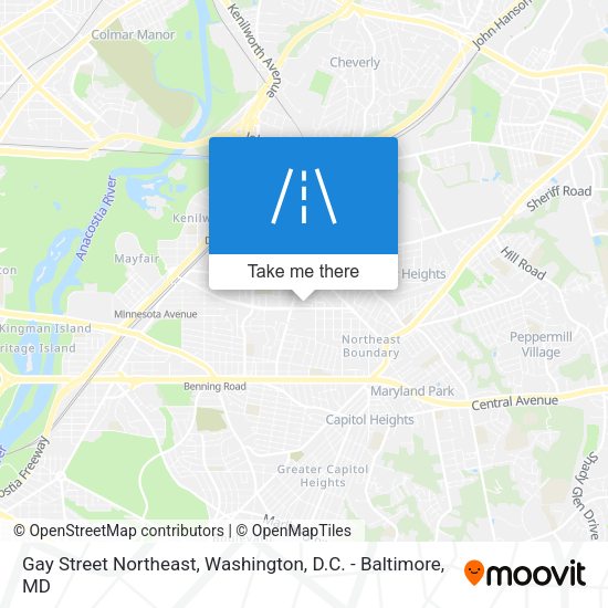 Gay Street Northeast map