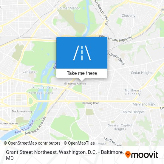 Grant Street Northeast map