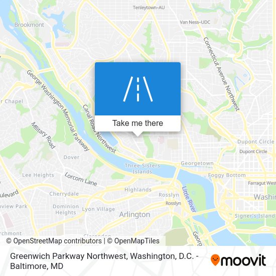 Mapa de Greenwich Parkway Northwest