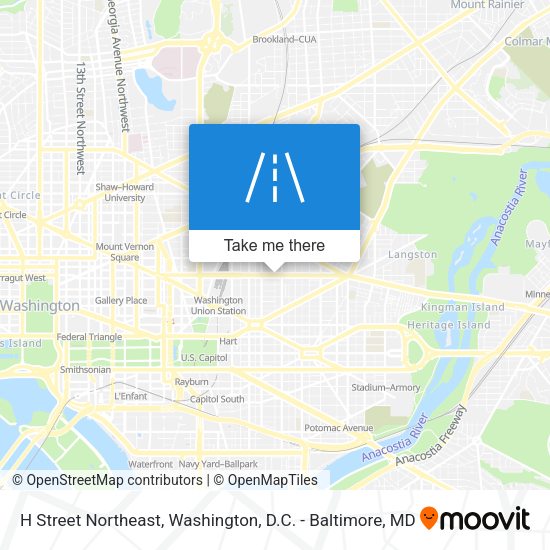 H Street Northeast map