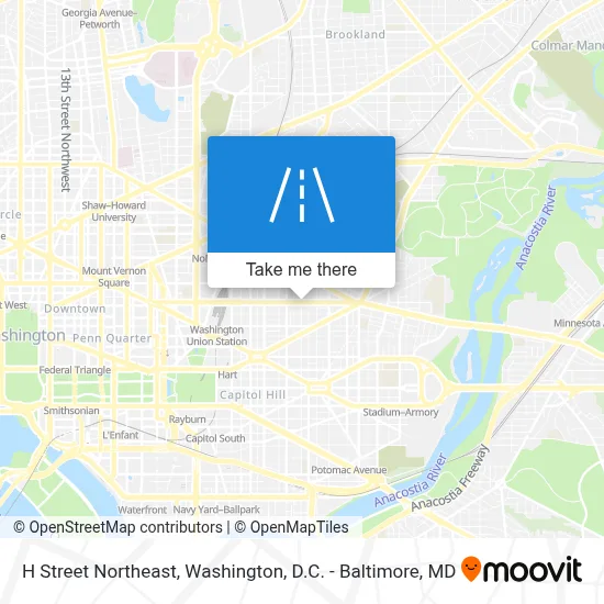 H Street Northeast map