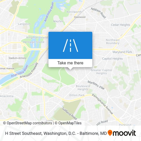 Mapa de H Street Southeast