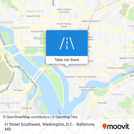H Street Southwest map