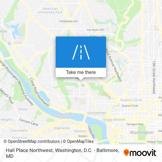 Mapa de Hall Place Northwest