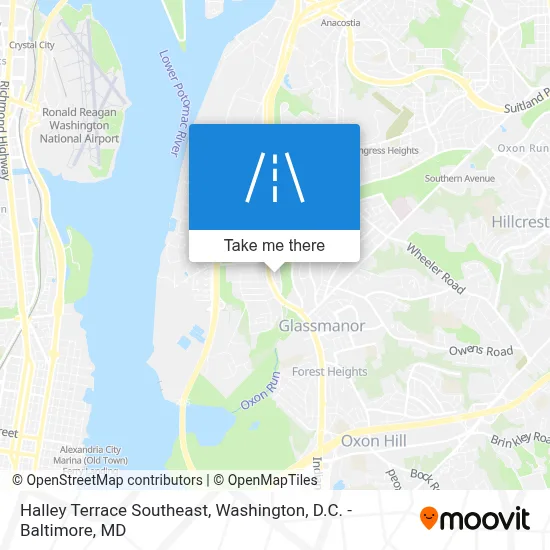 Halley Terrace Southeast map