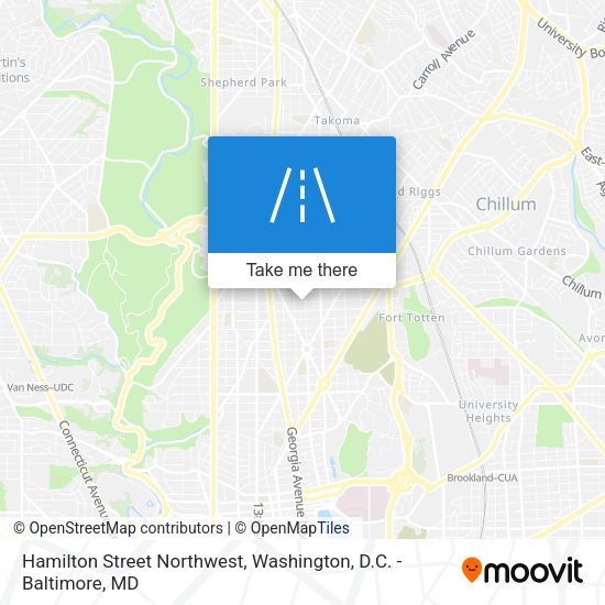 Hamilton Street Northwest map