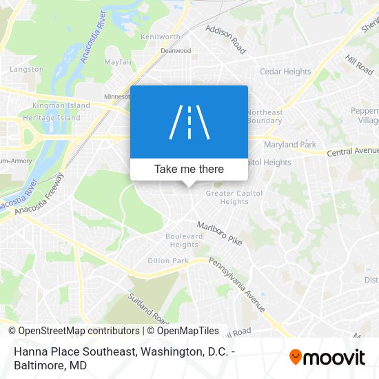 Hanna Place Southeast map