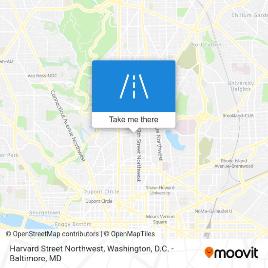 Mapa de Harvard Street Northwest