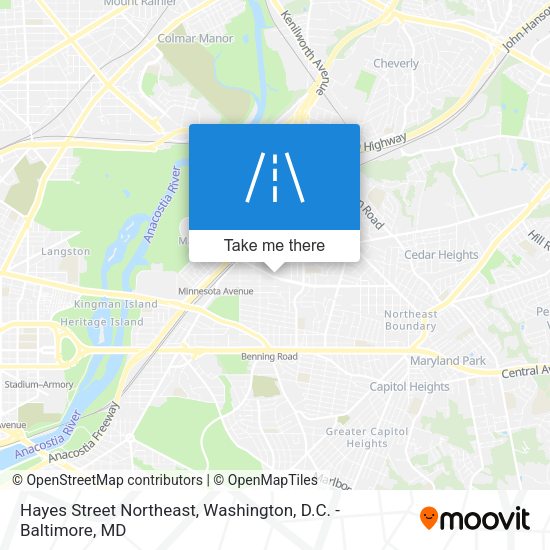Mapa de Hayes Street Northeast