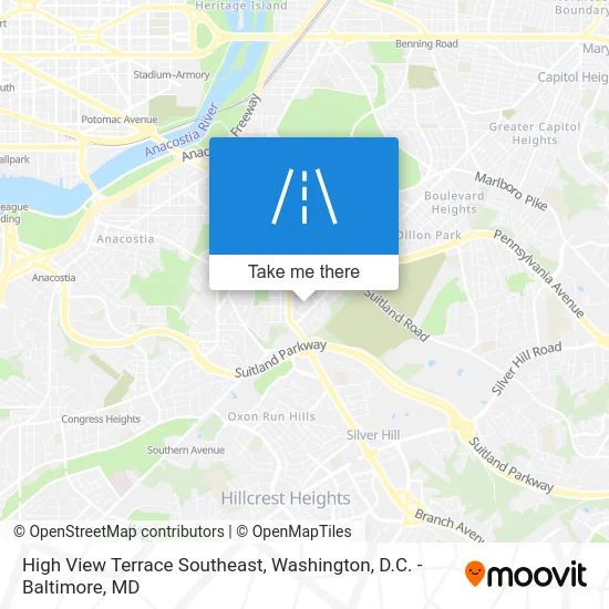 High View Terrace Southeast map