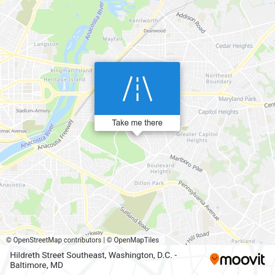 Hildreth Street Southeast map